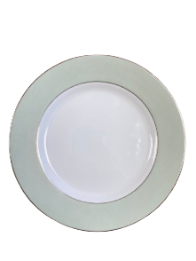 Prato de Mesa Borda Menta Filete Prata