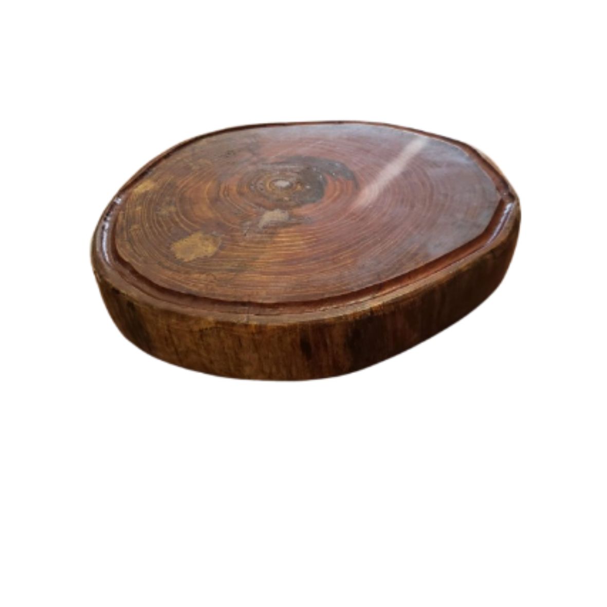 Tábua de Madeira Redonda Escura 36cm