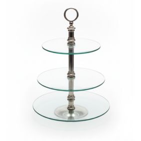 Bailarina de Prata com Vidro 3 Andares