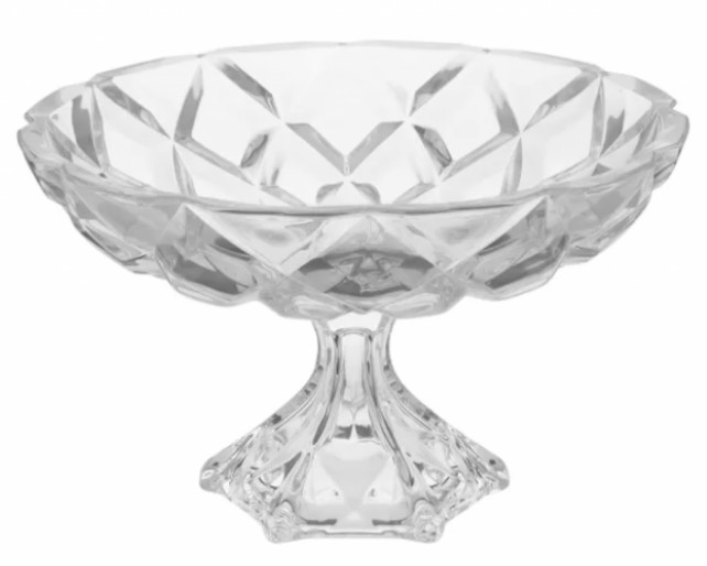 Fruteira de Cristal Diamante 32x20cm