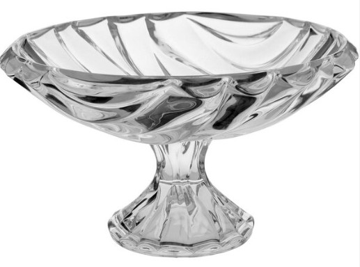 Fruteira de Cristal Ondas 33x19cm