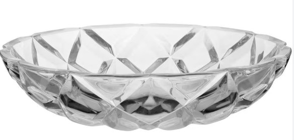 Saladeira de Cristal Diamante 32x8cm