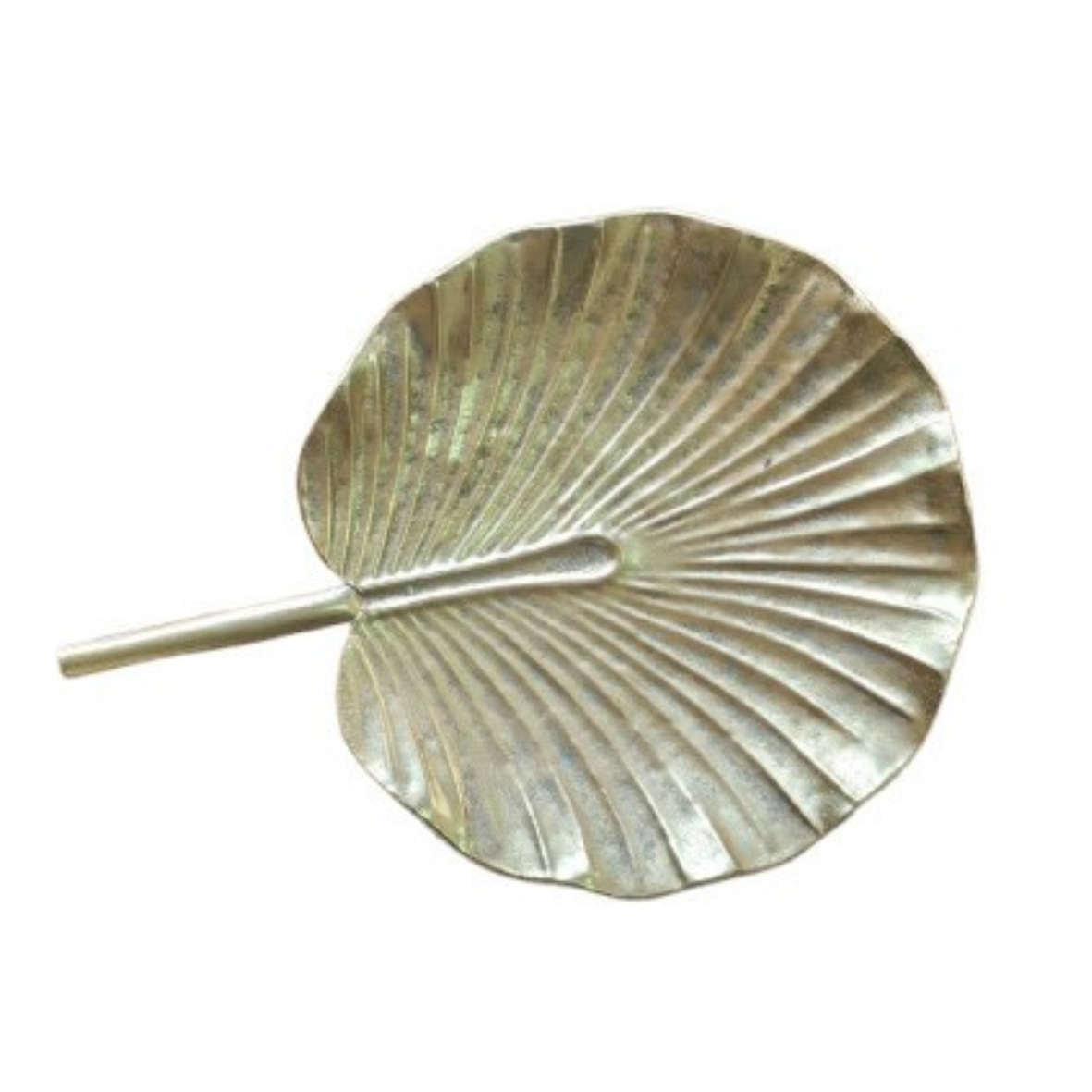 Travessa Folha Dourado com Pé G 40cm