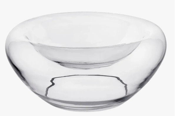 Saladeira de Vidro Duplo 49x23cm